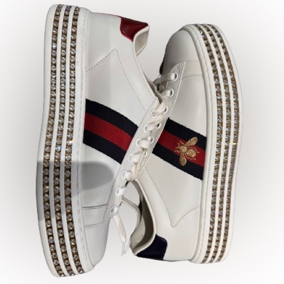 Gucci Ace Platform Sneakers with Crystals size 38 - Picture 5 of 16